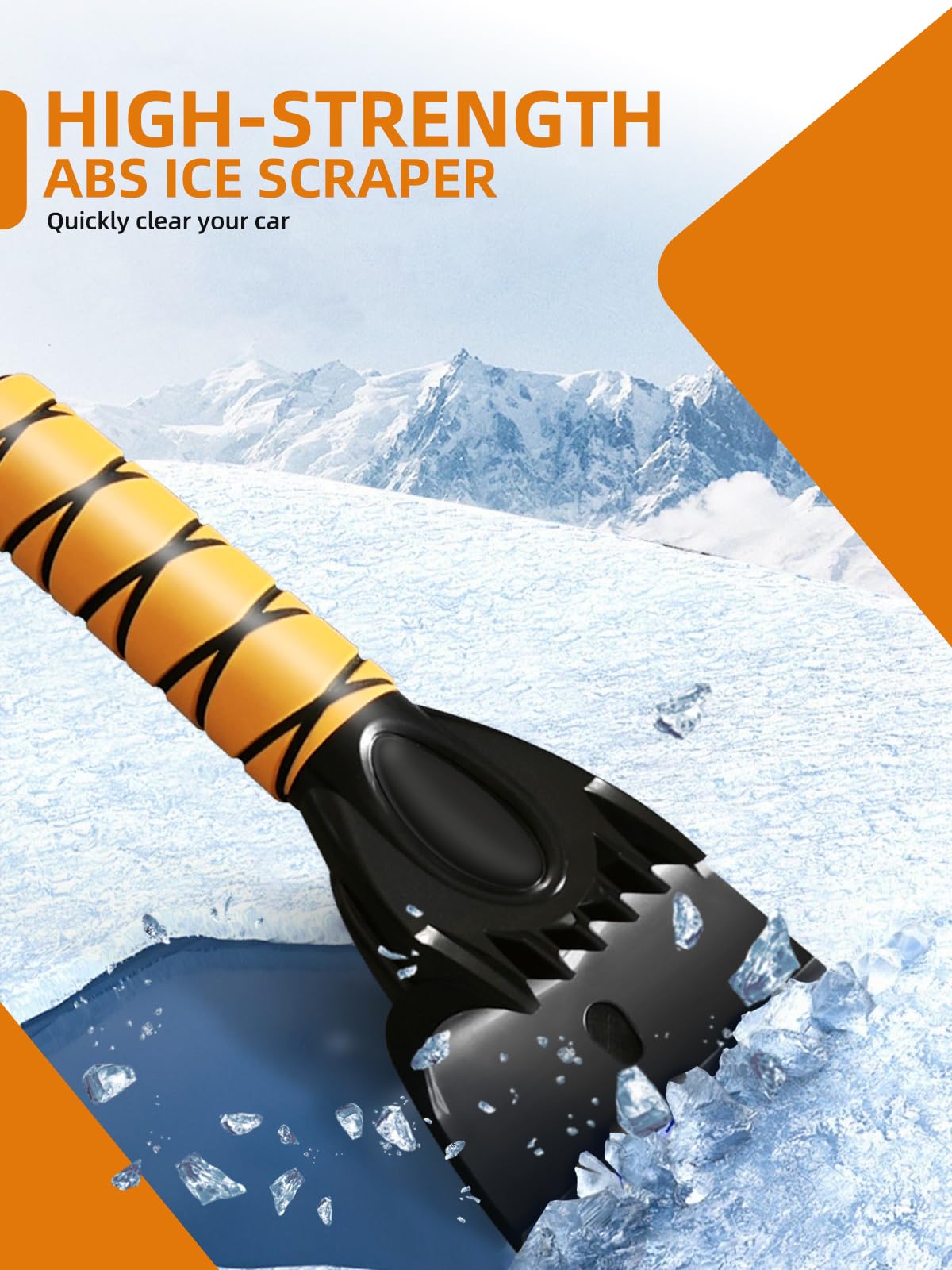 Cepillo de Nieve de 44 Pulgadas para SUV, raspador de Hielo para Ventana de Parabrisas de Coche, raspador de Nieve Extensible y Cepillo con cómodo Agarre de Espuma para camión, vehículo y