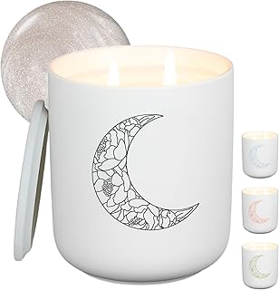 Intuition Shimmering Intention Candle for Connection to Higher Self/Universe, Long Lasting 40-60 hr, Non-Toxic Coconut Wax, Spiritual Gift, Manifestation Candle, Intention: Intuition (Purple)