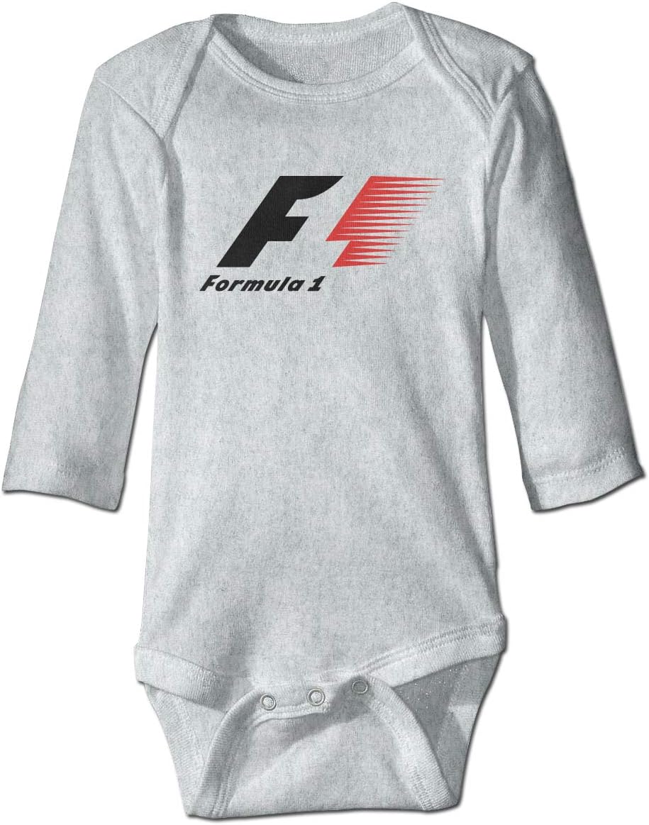 Fengziya Baby's F1 Racing Formula 1 Logo Hanging Bodysuit Long Sleeve