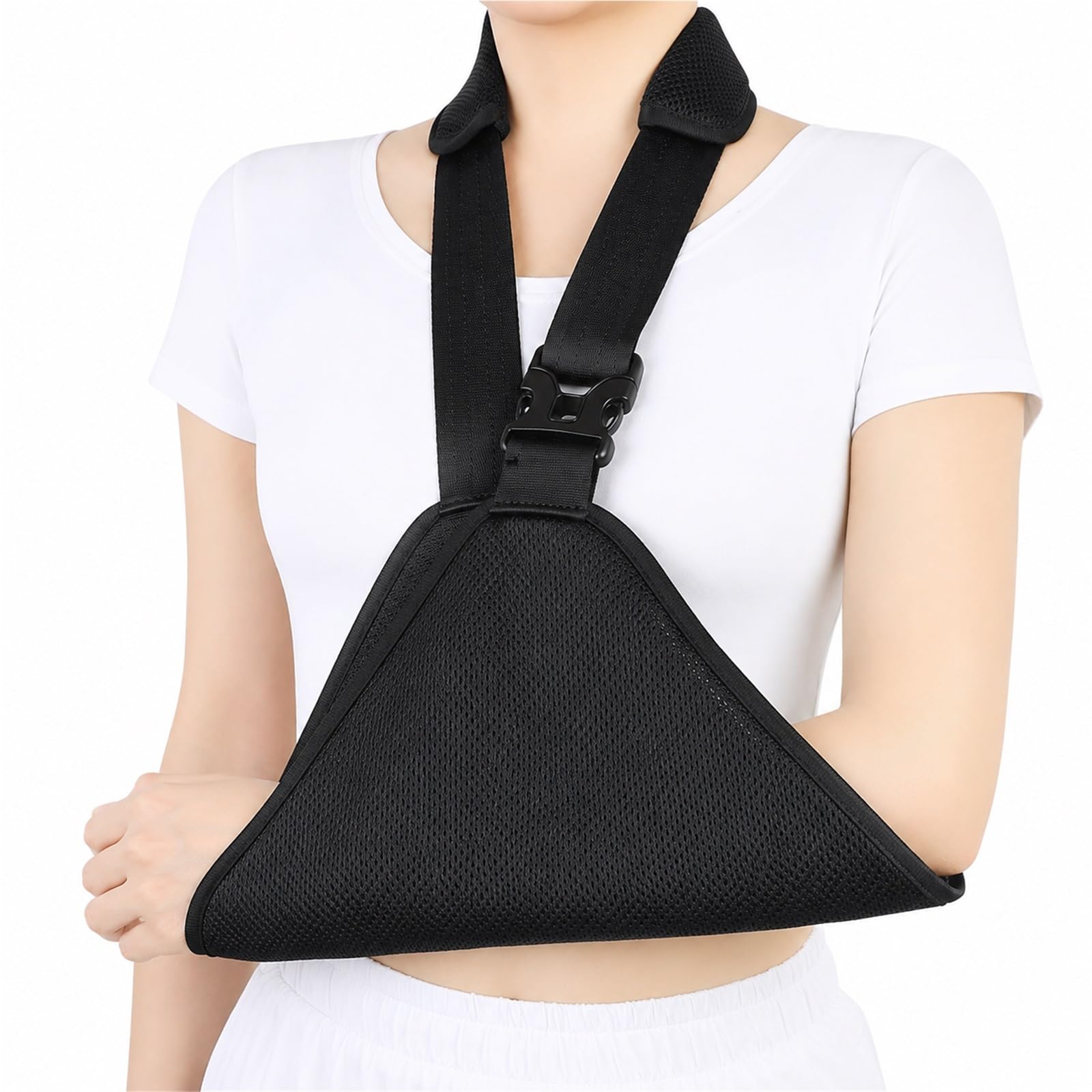 Cabestrillo para Brazo Inmovilizador de Hombro Ajustable Correa Superior Soporte Transpirable para Hombres y Mujeres con Lesiones en Hombro Muñeca y Codo Alivio