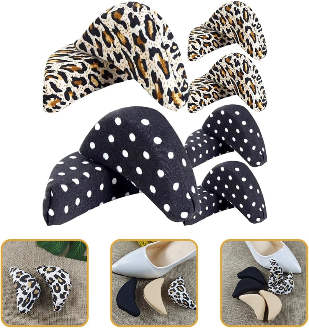 NOLITOY 24pairs Soft Toe Filler Inserts for Shoes Cushioning Pads to Reduce Loose Fit Unisex Breathable Forefoot Pads for High Heels Flats Boots and Sneakers