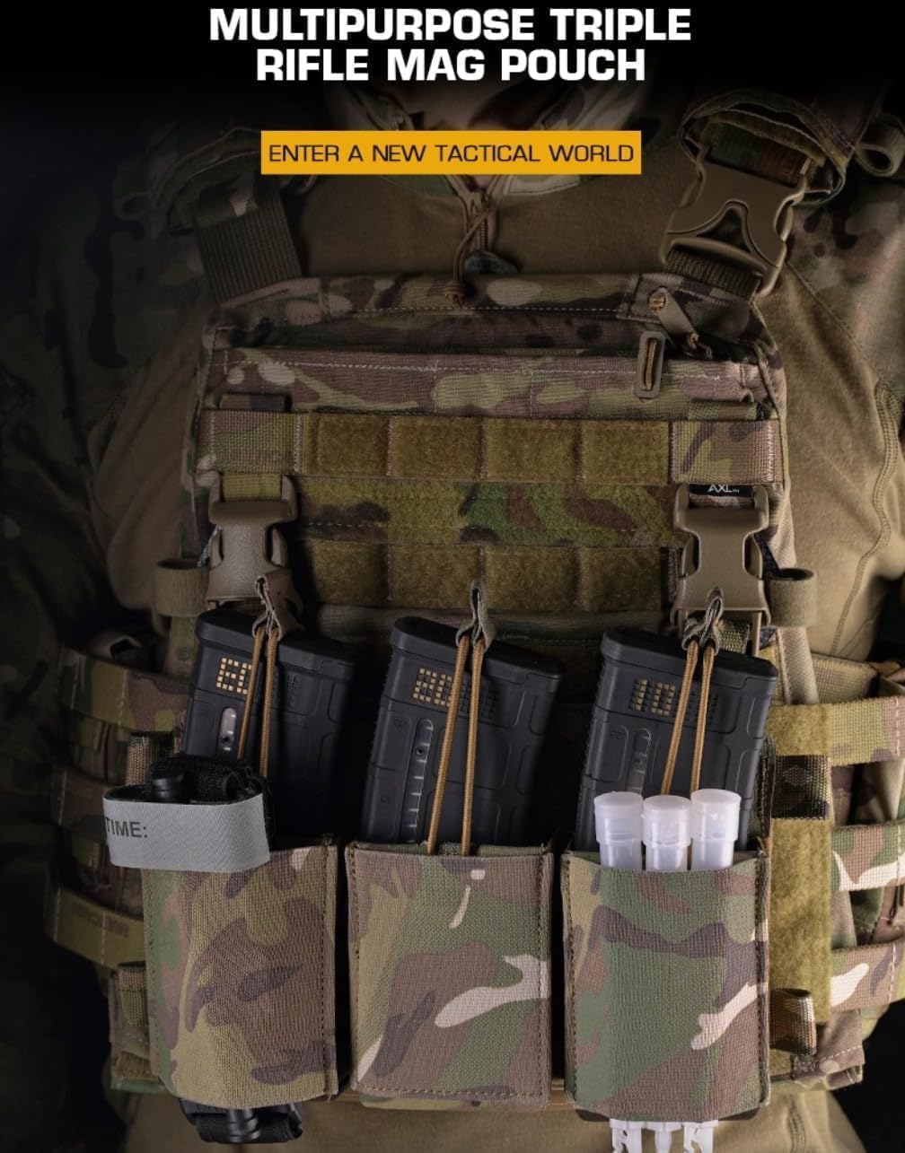 Tactical Plate Carrier Front Flap Pouch 545/762/556 Triple Mag Pouch for Airsoft Hunting Vest Chest Rig Magazine Bag Accessory