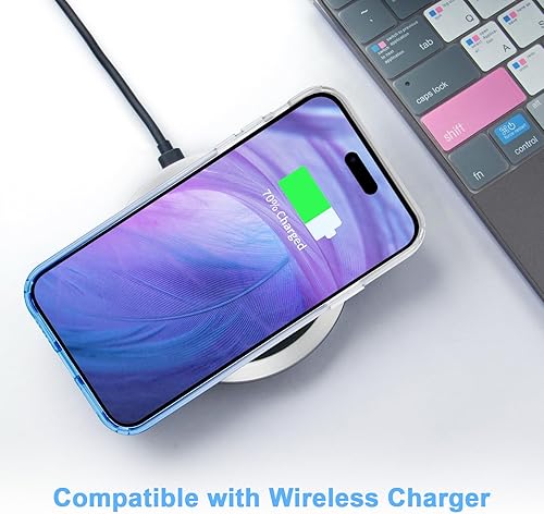 Vista 14 de JJGoo Funda transparente compatible con iPhone 15 Pro, funda de teléfono de TPU suave y transparente, a prueba de golpes, funda delgada para Negro