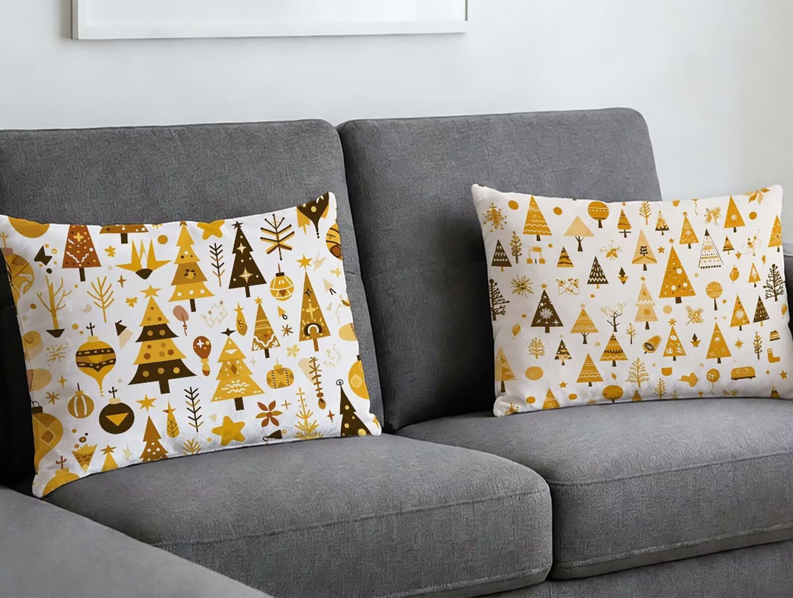 Fundas para cojines de salón naranja 40x60 cm en terciopelo decorativo