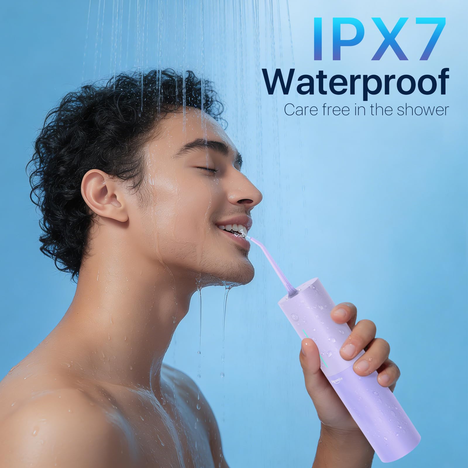 Potente idropulsore senza fili per gengive sane, irrigatore orale dentale ricaricabile per la pulizia quotidiana delle gengive sensibili, bretelle ortodontiche per aiutare a prevenire infezioni e
