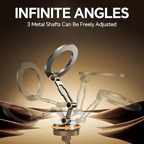 Miniatura 8 de kaistyle Soporte de coche Magsafe triple y todo de metal soporte magnético para teléfono de automóvil, soporte de teléfono celular para salpicadero,