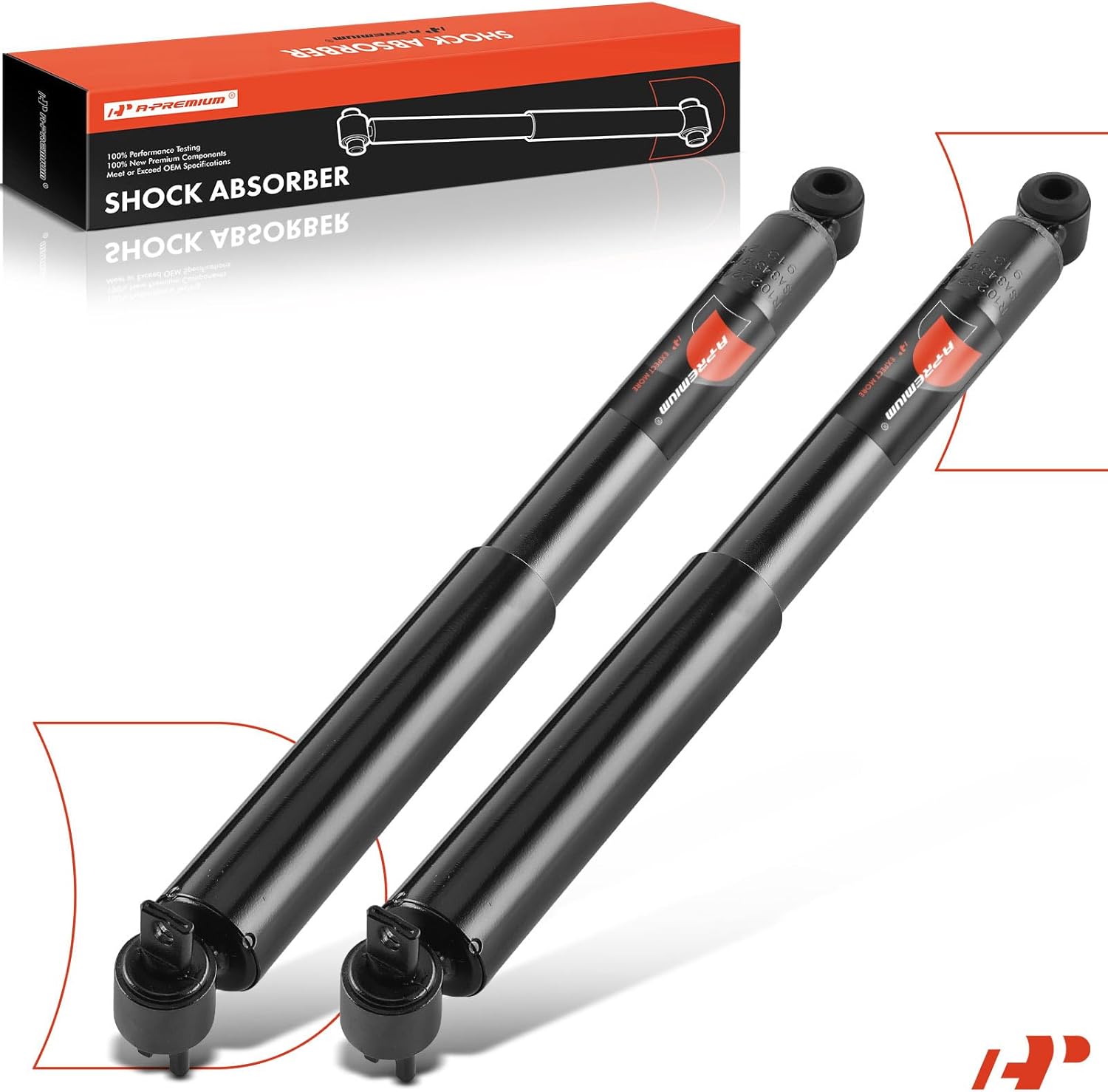 A-Premium Rear Shock Absorber Compatible with Chevrolet Malibu Impala Caprice & GMC Sprint & Buick Regal & Nissan 710 & Pontiac Safari, 2-PC Set