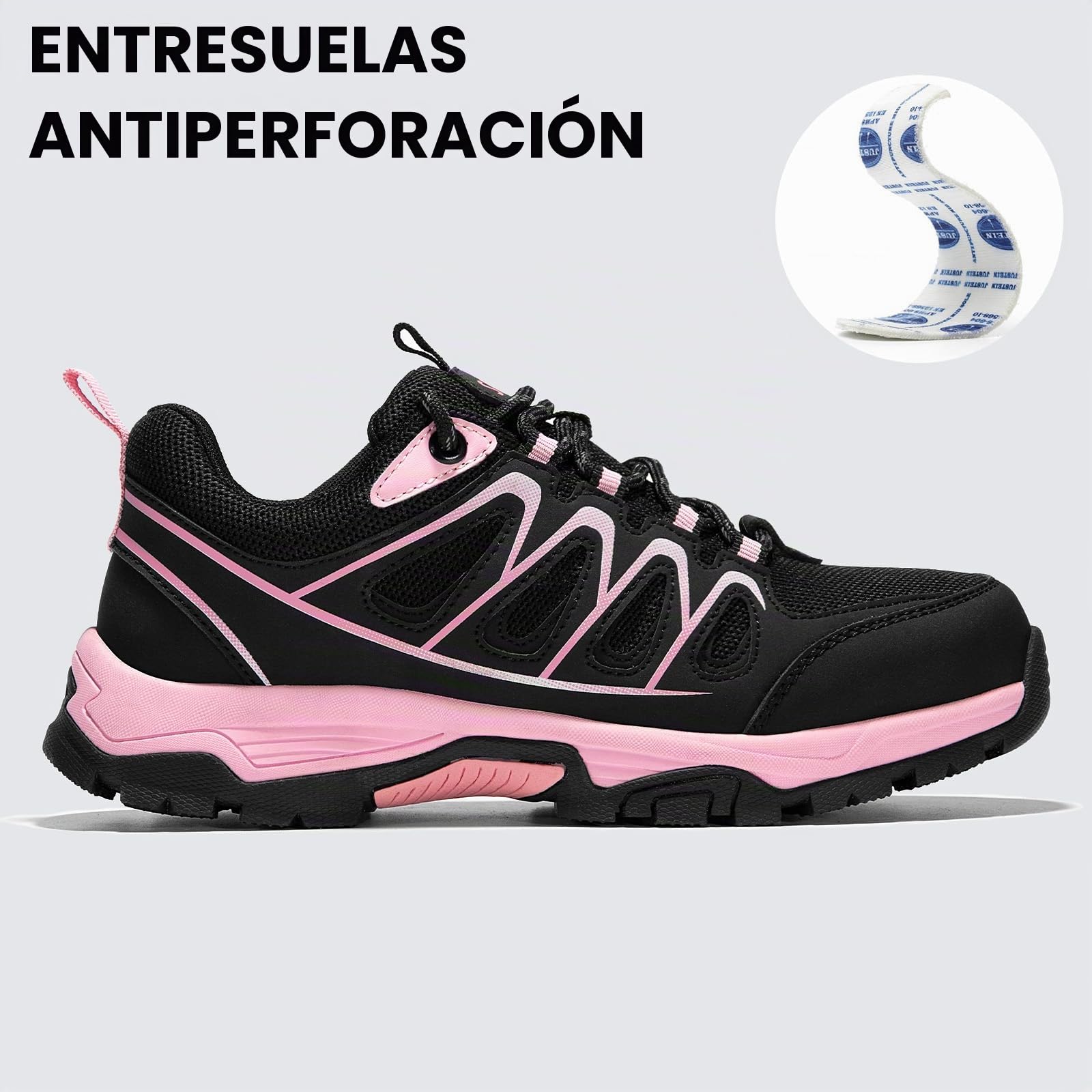 SPIEZ Zapatos de Seguridad Ligeros Unisex, Zapatos de Trabajo Respirable para Hombre con Entresuela Antipinchazos, Calzado de Seguridad Suave para Mujer para Uso Diario Zapatillas de Seguridad