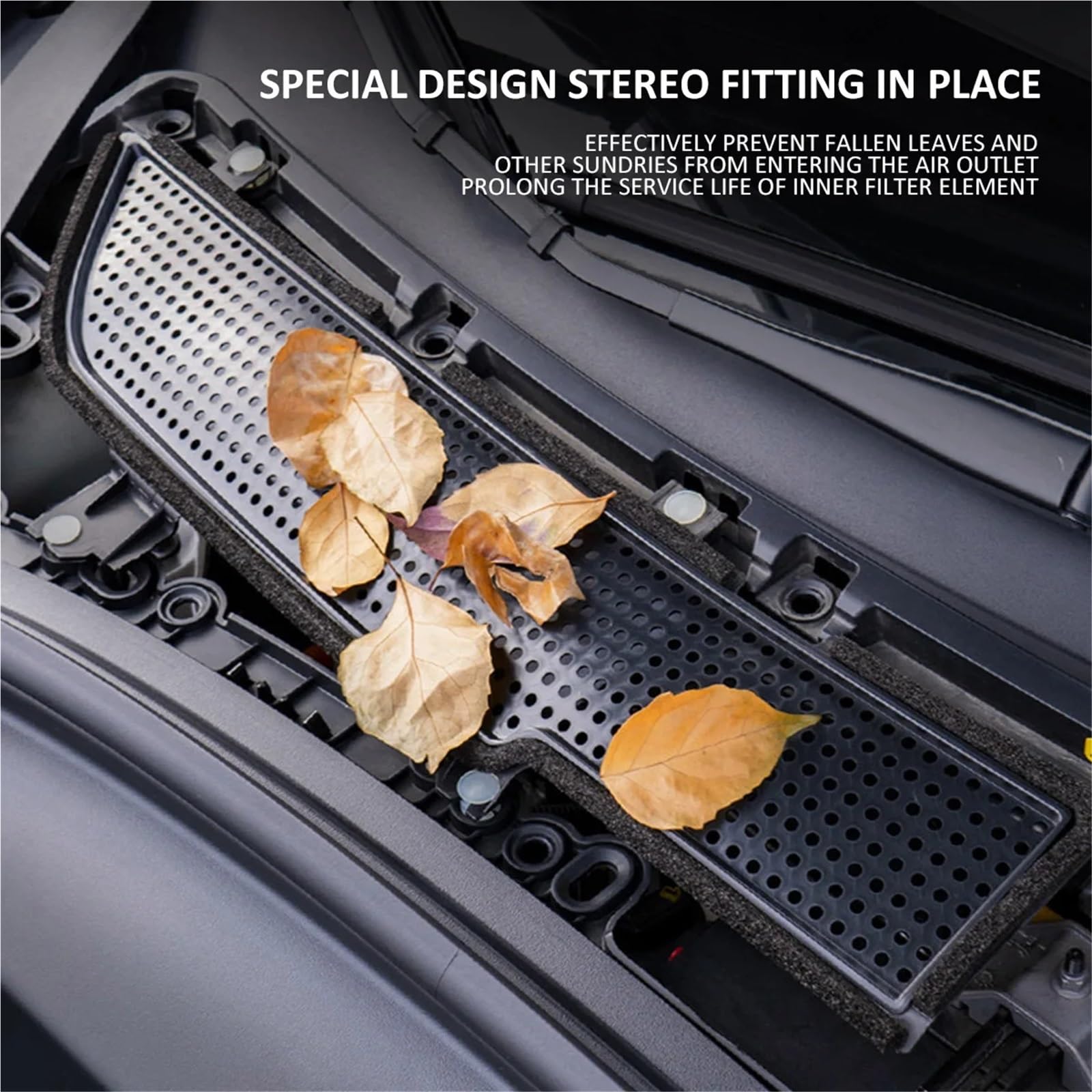 Filtros de aire de motor para coche Filtros de admisión aire compatibles con Tesla Model 3 2017-2020. Cubierta rejilla ventilación. Protector(In-filter cover)