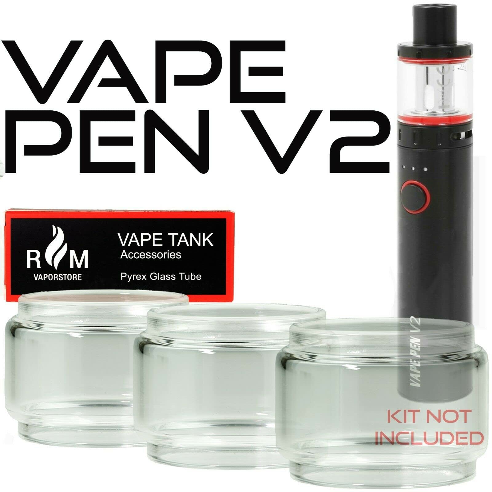 3X Replacement Bubble Glass for Smok Vape Pen V2, Vape Pen 22 and TFV12  Baby Prince (Clear) : Amazon.co.uk: Health & Personal Care