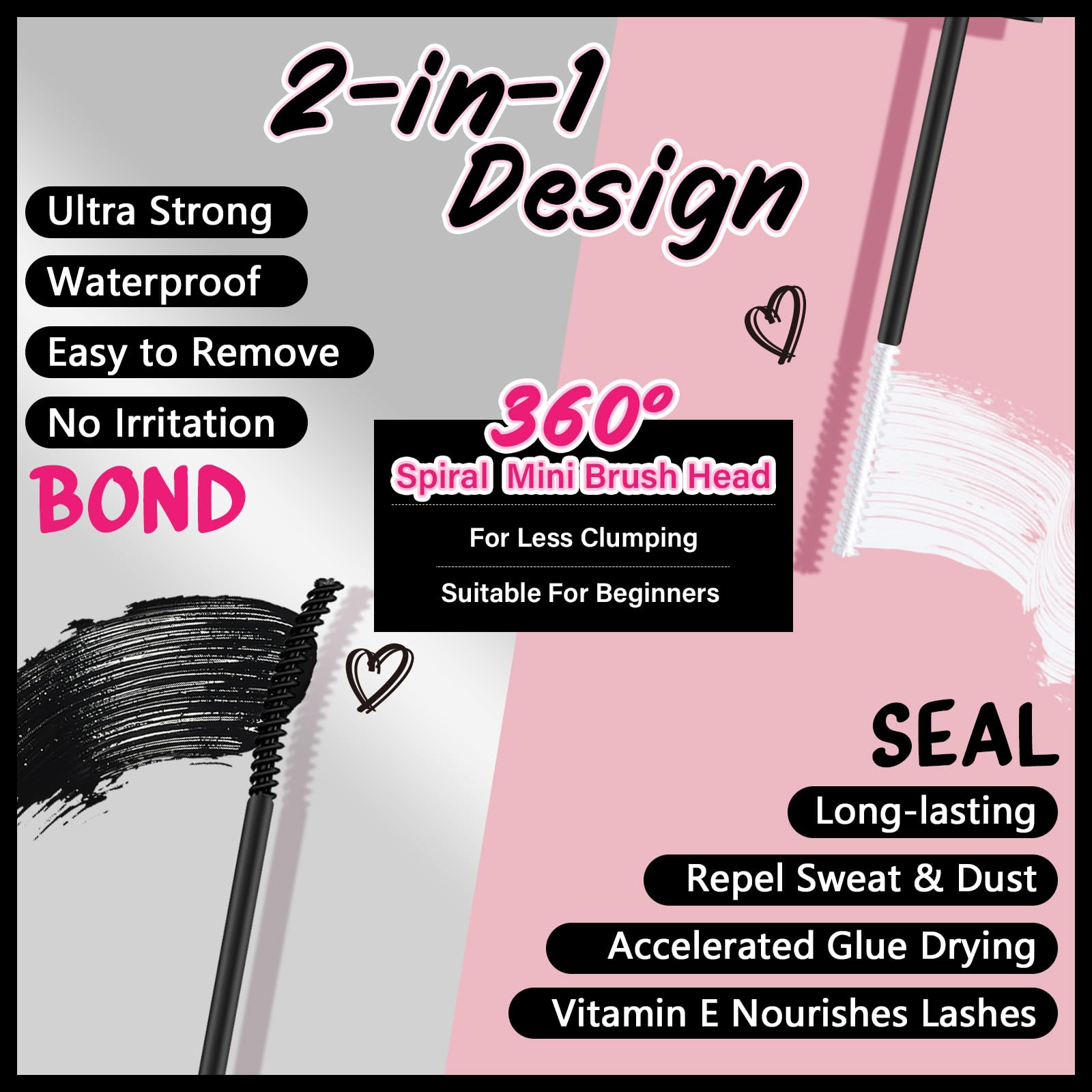 PRO DIY Lash Extension Kit 300 Pcs Lash Clusters D Curl - Image 4
