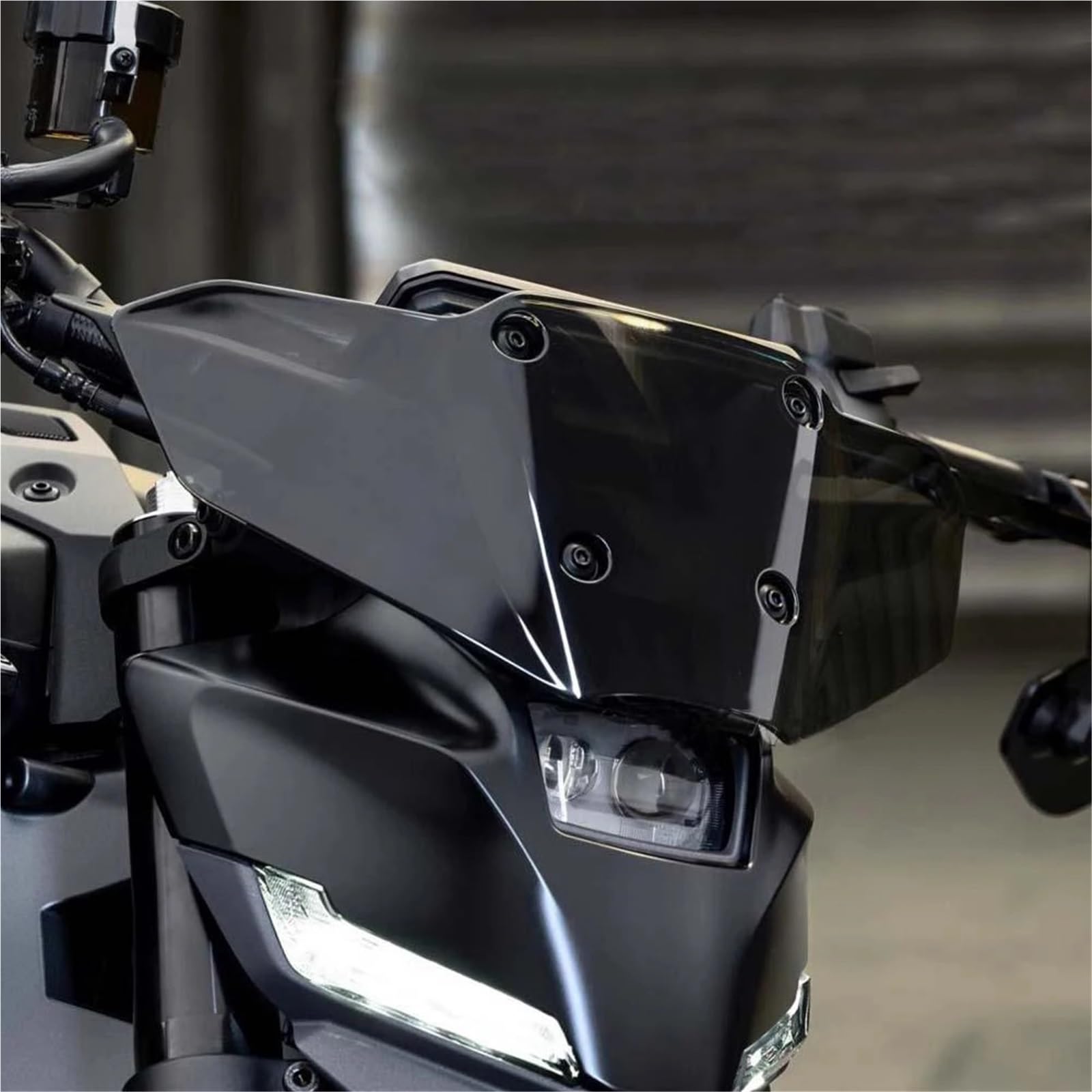 powietrzadeflektor Pasuje do YAMAHA MT-09 MT09 2024 Owiewka wiatrowa Akcesoria ochronne na przednią szybę motocyklową Owiewka przednia Przednia szyba motocyklowa(1 Set Dark gray)