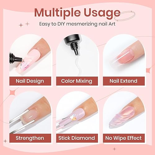 Miniatura 2 de Gel de arte de uñas 3D transparente para esculpir arte de uñas, geles de moldeo 3D para pintar, dibujar, tallar, uñas, geles, tubo de uñas, hogar,