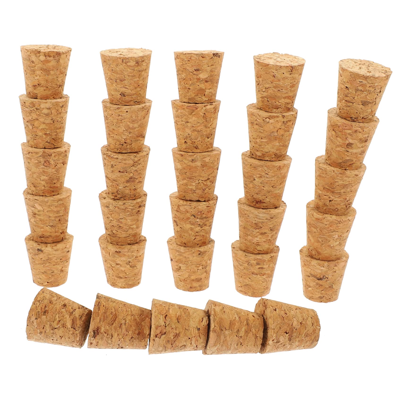 BRIGHTFUFU Craft Cork Stoppers 30pcs Small Bottle Corks Replacement Wood Plugs for Wine Bottles Crafts