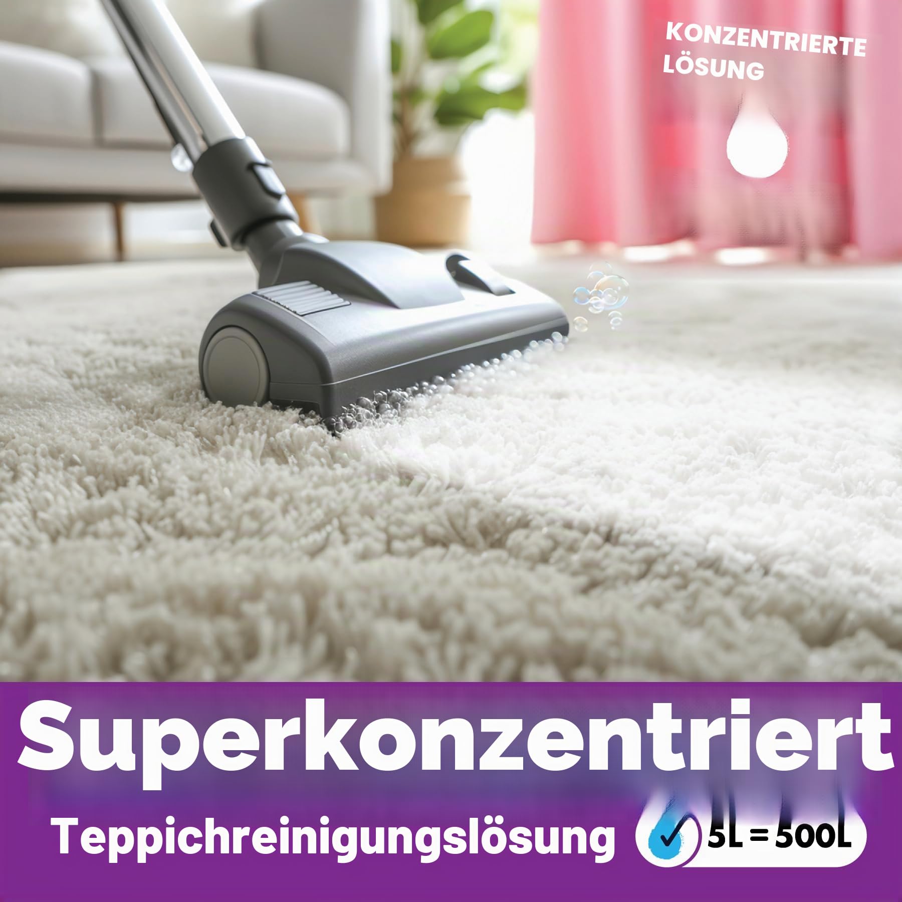 Dirtbusters Haustier Teppichreiniger – neutralisiert Tiergerüche & entfernt Flecken in Teppichen & Polstern - mit Geranien- und Kamillenduft - für Teppichreinigungsmaschinen geeignet - 5 l Kanister