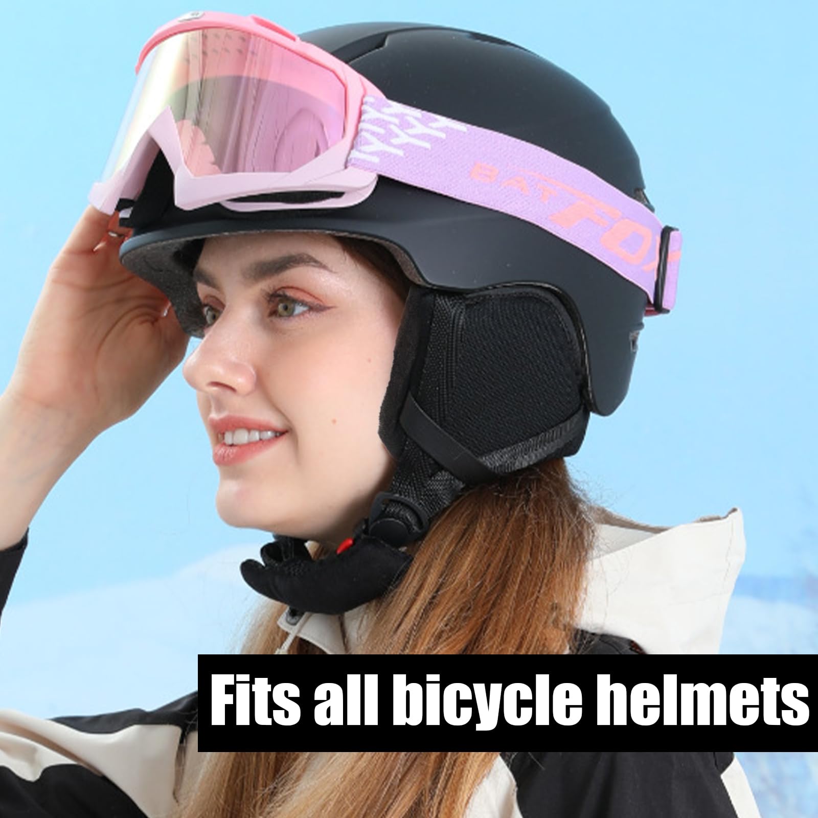 Ohrenwrmer Fahrradhelm,Ohrenschtzer Wind,Ohrenschtzer Fahrrad,Geeignet  fr Alle Helme,Anti-Windgerusche,Geeignet fr E-Bikes und Speed-Pedelecs  ...