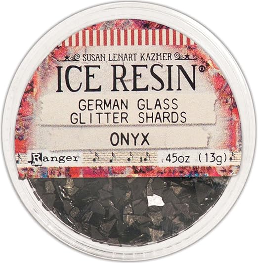 ICE Resin IRE56515 Glass Glitter Shards, Onyx