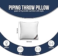 Vista 57 de Utopia Bedding Rellenos de Almohada Decorativa (Paquete de 4, Blanco), 20 x 20 Pulgadas Almohadas Decorativas de Interior para Sofá, Cama, Diván