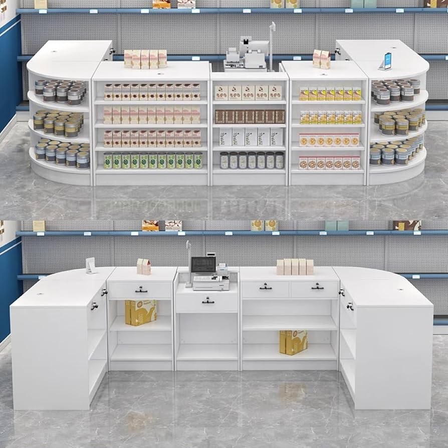 Amazon.co.jp: レジカウンター 組み立てレジ台 受付カウンター