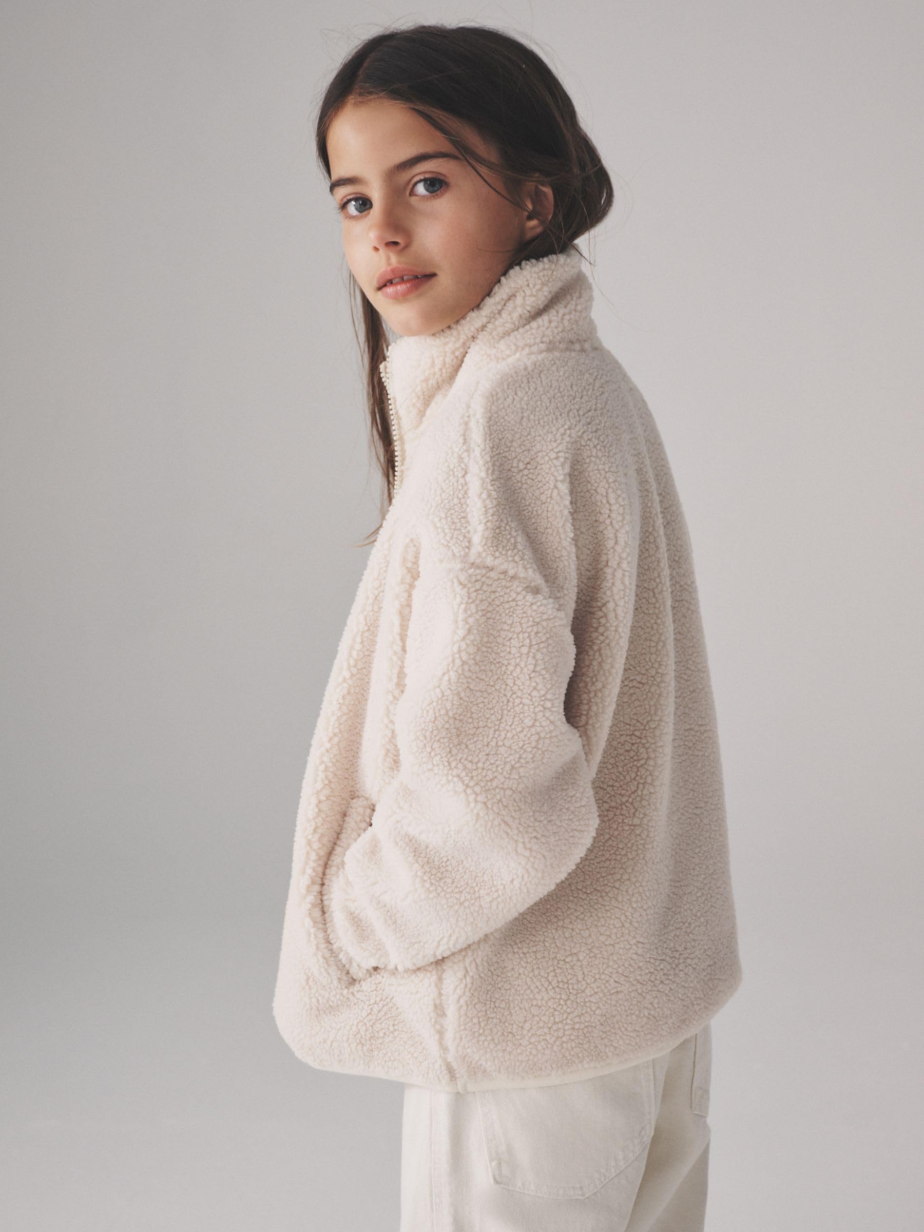 THE SET Mädchen t Fleecepullover mit viertellangem Reißverschluss, 2er-Pack 98-158