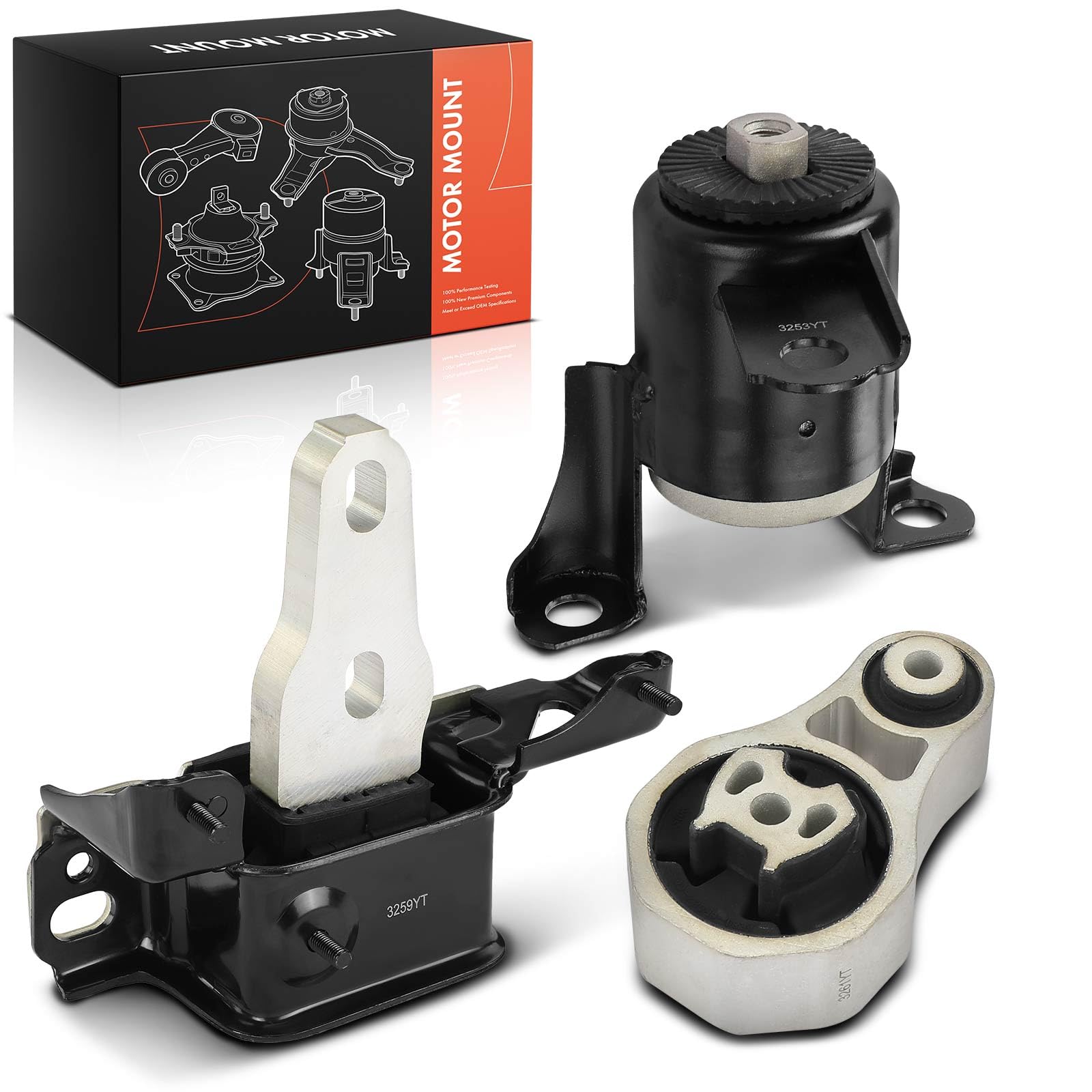 Frankberg 1x Supporto Motore + 1x Supporto del cambio + 1x Supporto di spinta Compatibile con Fiesta VI CB1 CCN 1.2L Fiesta VI CB1 CCN 1.0L B-Max JK 1.0L Fiesta VI CB1 CCN 1.4L EM-4154