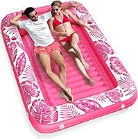 Vista 22 de Jasonwell Flotador de piscina inflable 4 en 1 para bronceado - Flotador de balsa para tomar el sol, juguetes, colchoneta para cama de bronceado
