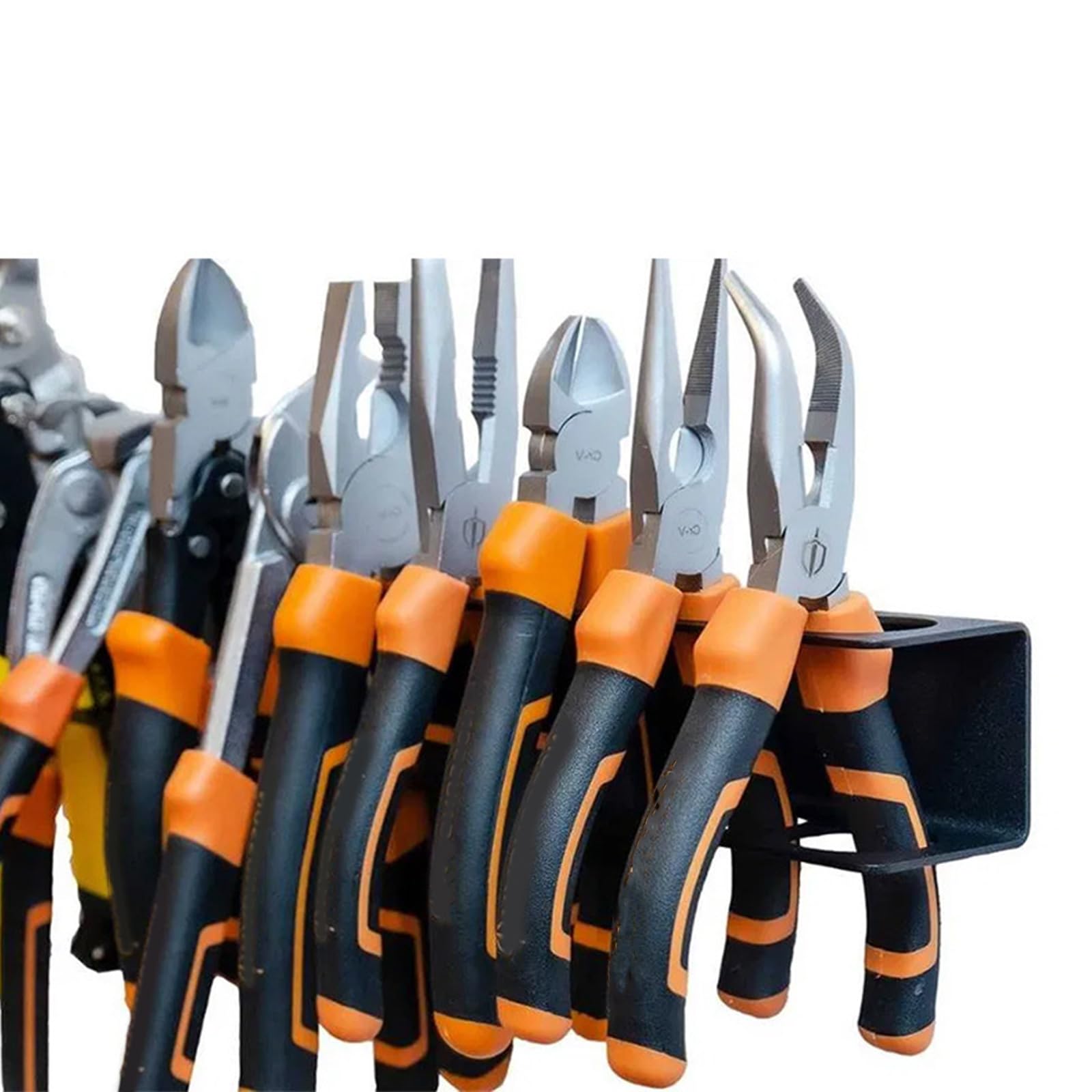 Support Mural Pour Outils HSLXBY – 2 Pièces, 14 Trous – En Acier Noir – Pour Tournevis, Pinces, Clés – Montage Facile – Garage, Atelier, Maison - 8