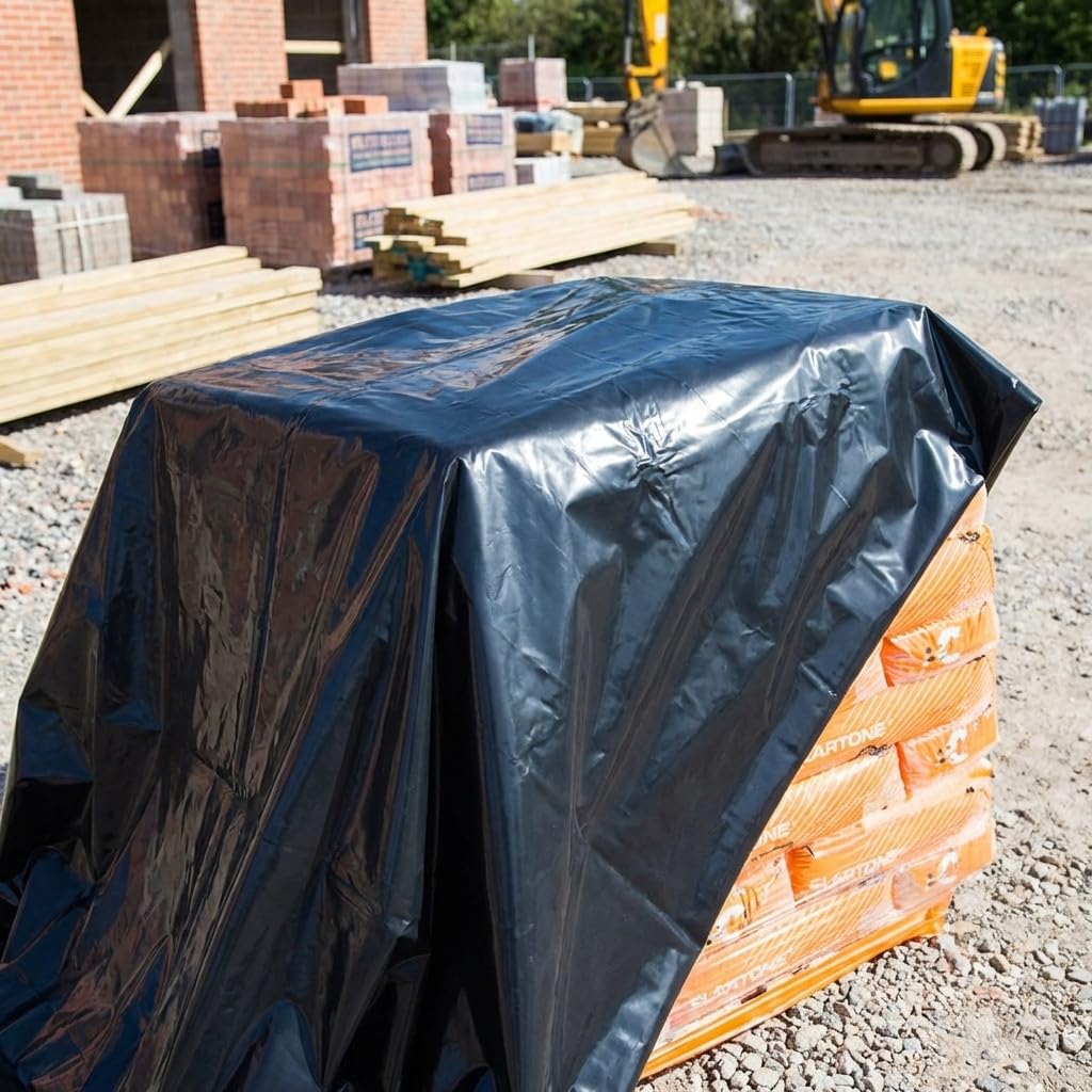Suinga Toldo Protector Negro de Polietileno 4x10 Metros | Resistente al Sol y la Lluvia para Uso Exterior | Proteccion Duradera para Jardines, Obras y Almacenaje | Material Ligero y Facil de Instalar