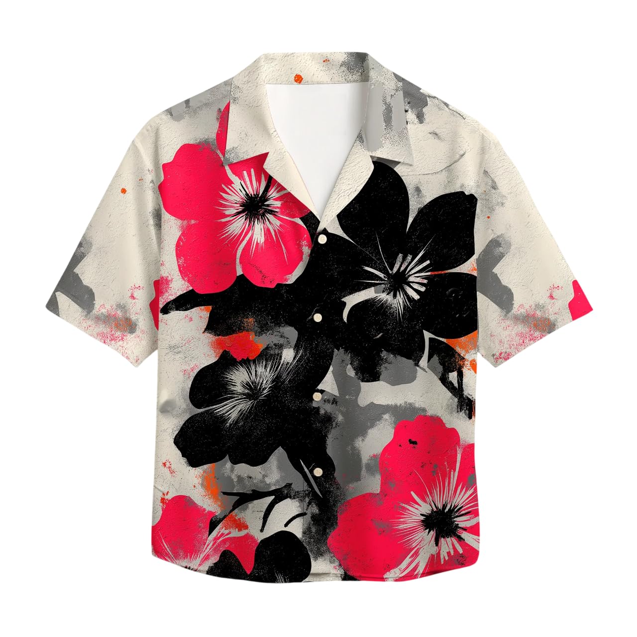 hmkm Men's Floral Button-Down Shirt, Cotton Blend Stretchable, Casual Printed Striped Stylish Latest Shirt-picture-12
