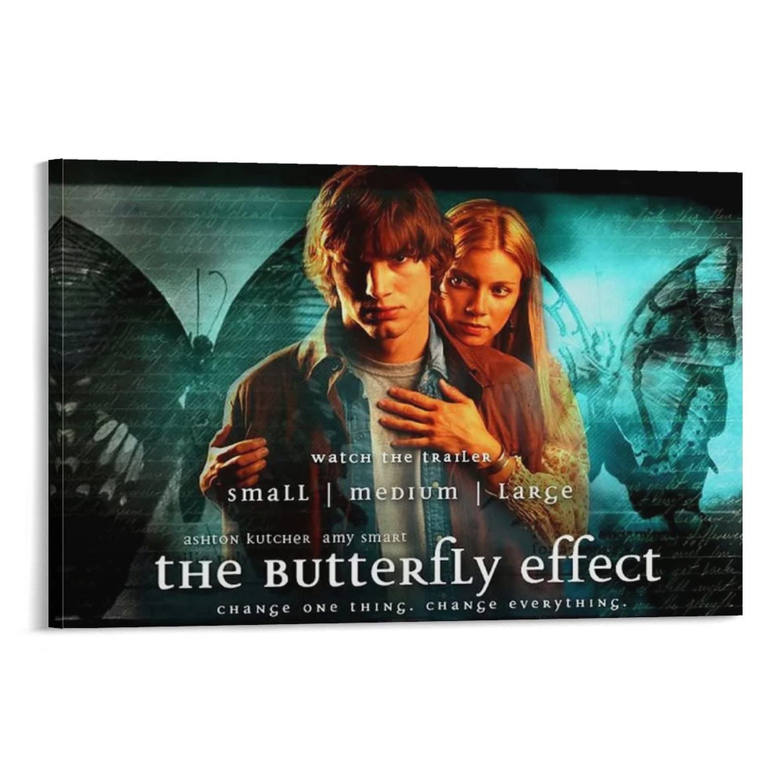 Póster de película de ciencia ficción de terror con efecto de mariposa, póster artístico y arte de pared, póster moderno para decoración de dormitorio familiar, 50 x 75 cm