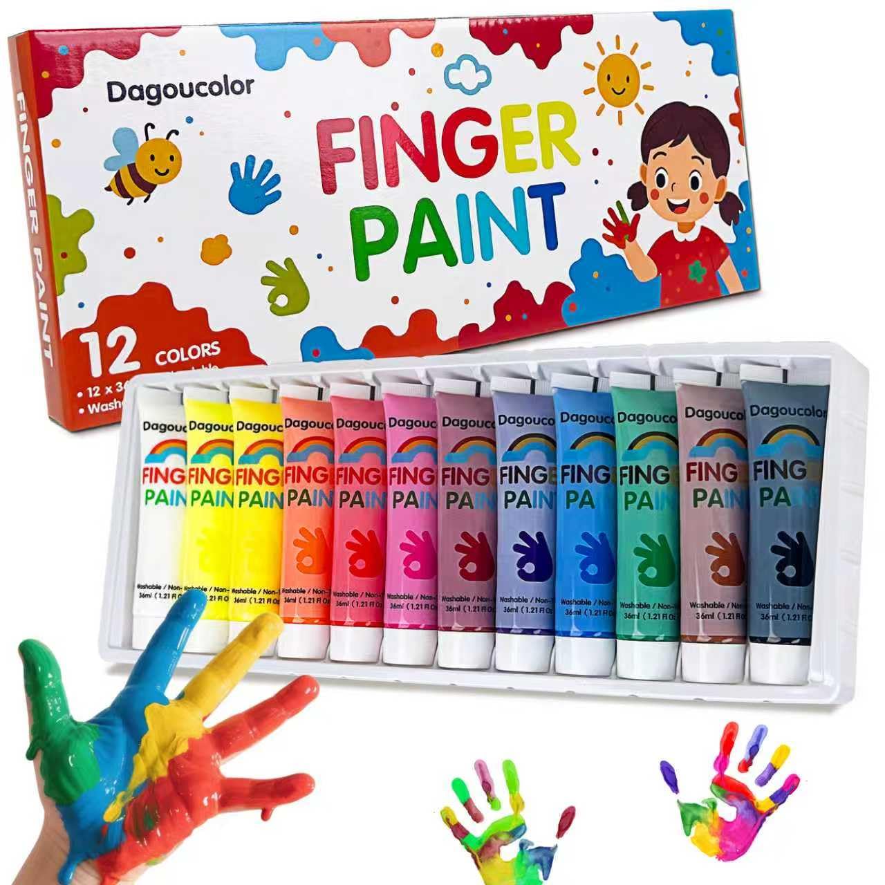 Peinture à doigts pour enfants non toxique – Kit amusant de peinture au Peinture à doigts pour enfants non toxique – Kit amusant de peinture au