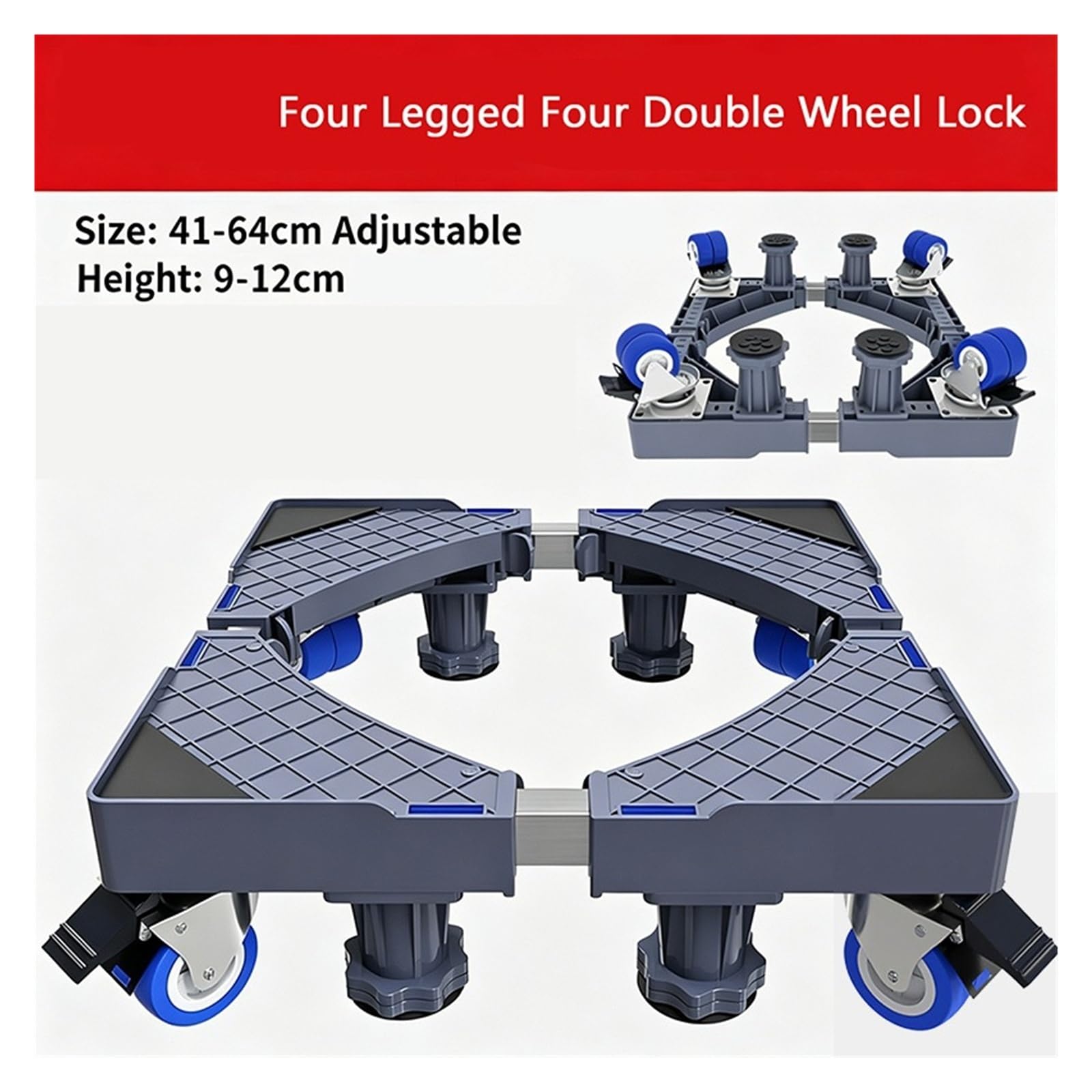 Base Universal Para Lavadora, Base De Elevación Para Frigorífico, Multifuncional, Ajustable Para Secadora Y Lavadora(Gray)