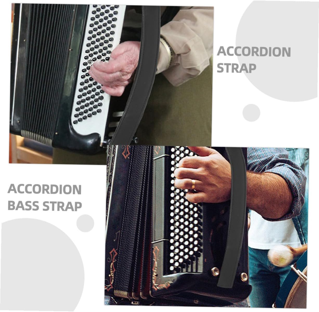 Cowhide Accordion Left Hand Strap Bass Accessory for Beginners