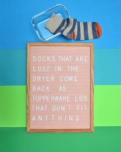 Miniatura 72 de Letrero de fieltro negro y letras blancas de 10 x 10 pulgadas Este letrero personalizable incluye 300 letras de plástico y marco de roble., Negro