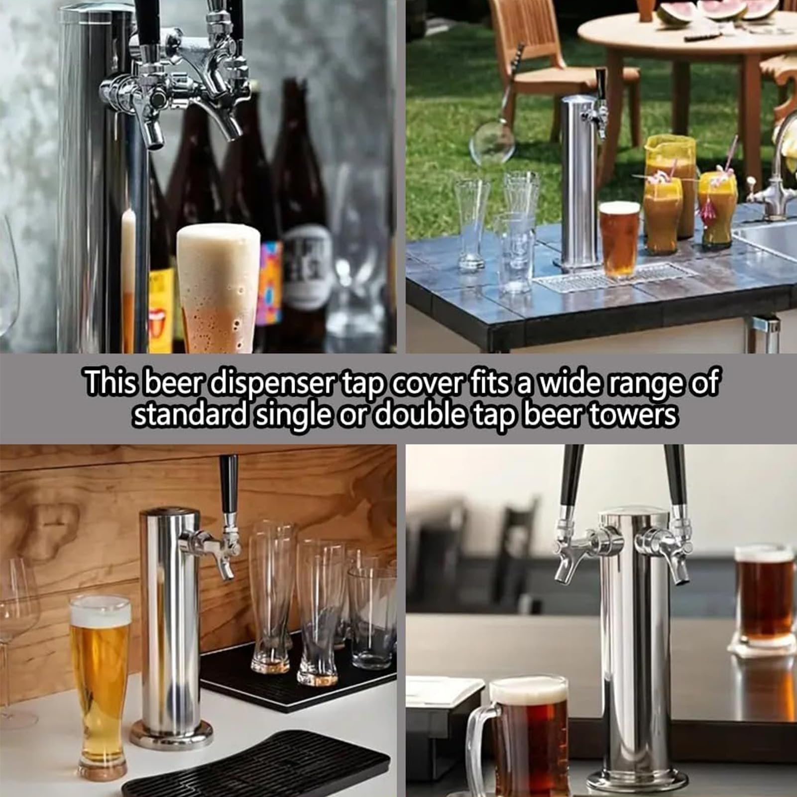 Cubierta impermeable para torre de cerveza, resistente a los rayos UV, funda protectora para bar, restaurante, barbacoa, patio, escudo a prueba de polvo para dispensadores de cerveza y torres