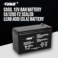 Vista 2 de Casil CA1280 12V 8Ah SLA/AGM Sealed Lead Acid Maintenance-Free Battery – F2 Terminals