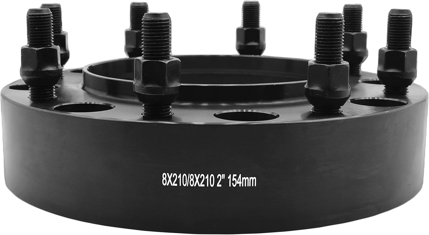 4 Pc 2011-2017 Silverado Sierra 3500HD Dually Front & Rear 8x210 MM Wheel Spacers Adapters 2" Thick 14x1.5 Thread Pitch FIts Dually Truck Only VW-HCA-82102141-154BK-4