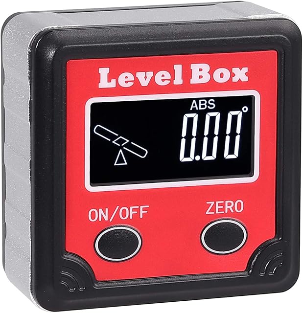 Proster Digital Level Box Magnetic Spirit Angle Gauge Protractor Inclinometer Bevel Box LCD Backlight Display with Mini Screwdriver