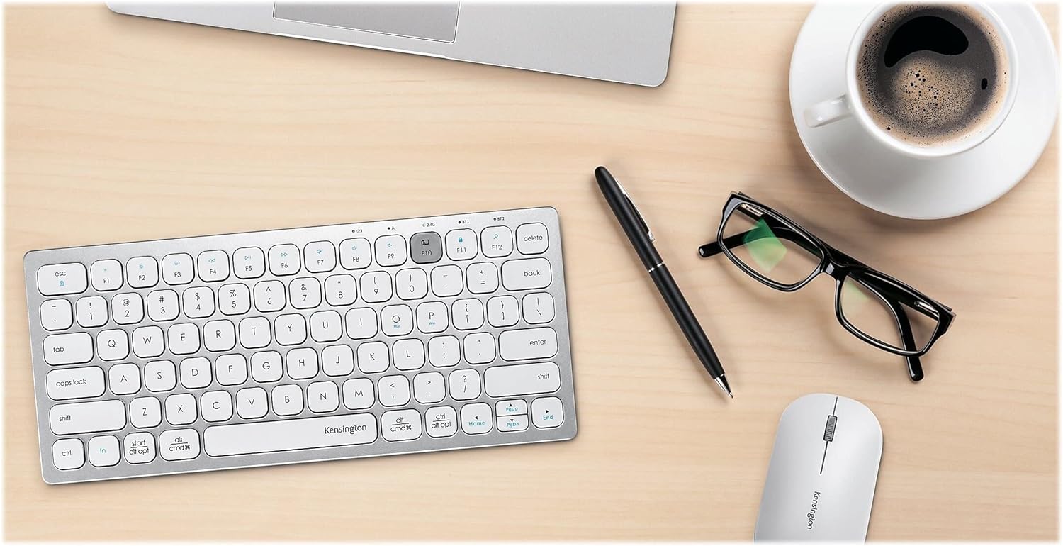 Kensington Multi-Device Dual Wireless Compact Keyboard - Silver (K75504US)