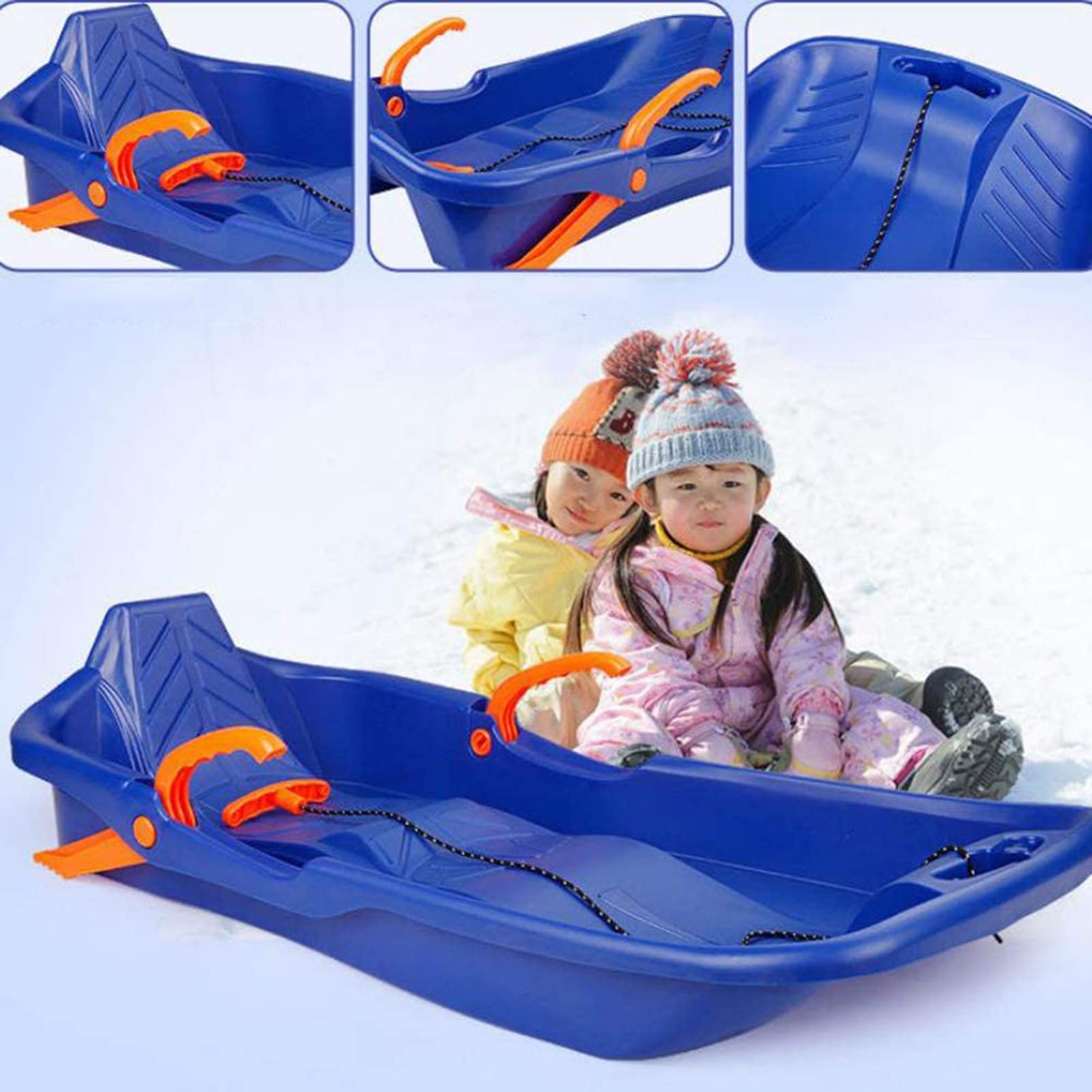 (incomplete) Snow Sled for Aldults, Children Outdoor Toboggan Set with Snowball Clip Snow Shovel and Ski Flake