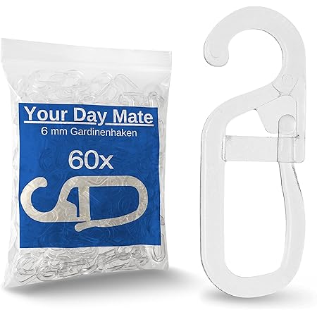 Agrafes Pour Tringle à Rideaux - Œillet 10 Mm - Transparent - Lot De 50 Pièces - Accessoire Montage Rideau