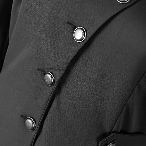 Miniatura 5 de Oiefeen Disfraz de esmoquin gótico medieval para mujer, estilo victoriano, para Halloween