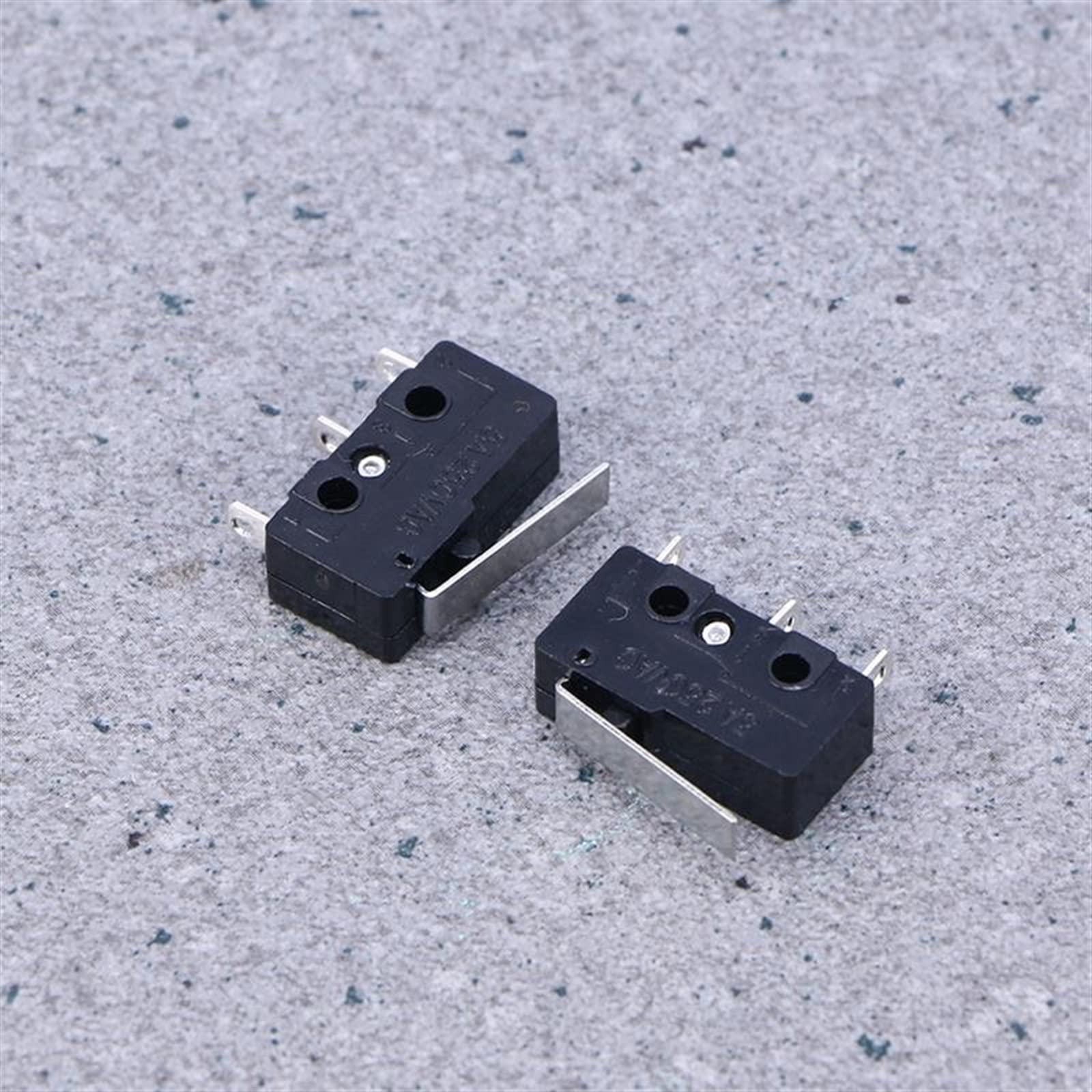 Microinterruptor de límite de 12/20 piezas, interruptor de botón pulsador momentáneo 5A 125 250VAC, 3 palancas de bisagra largas, microinterruptor de puerta eléctrica, final de carrera(One Size)