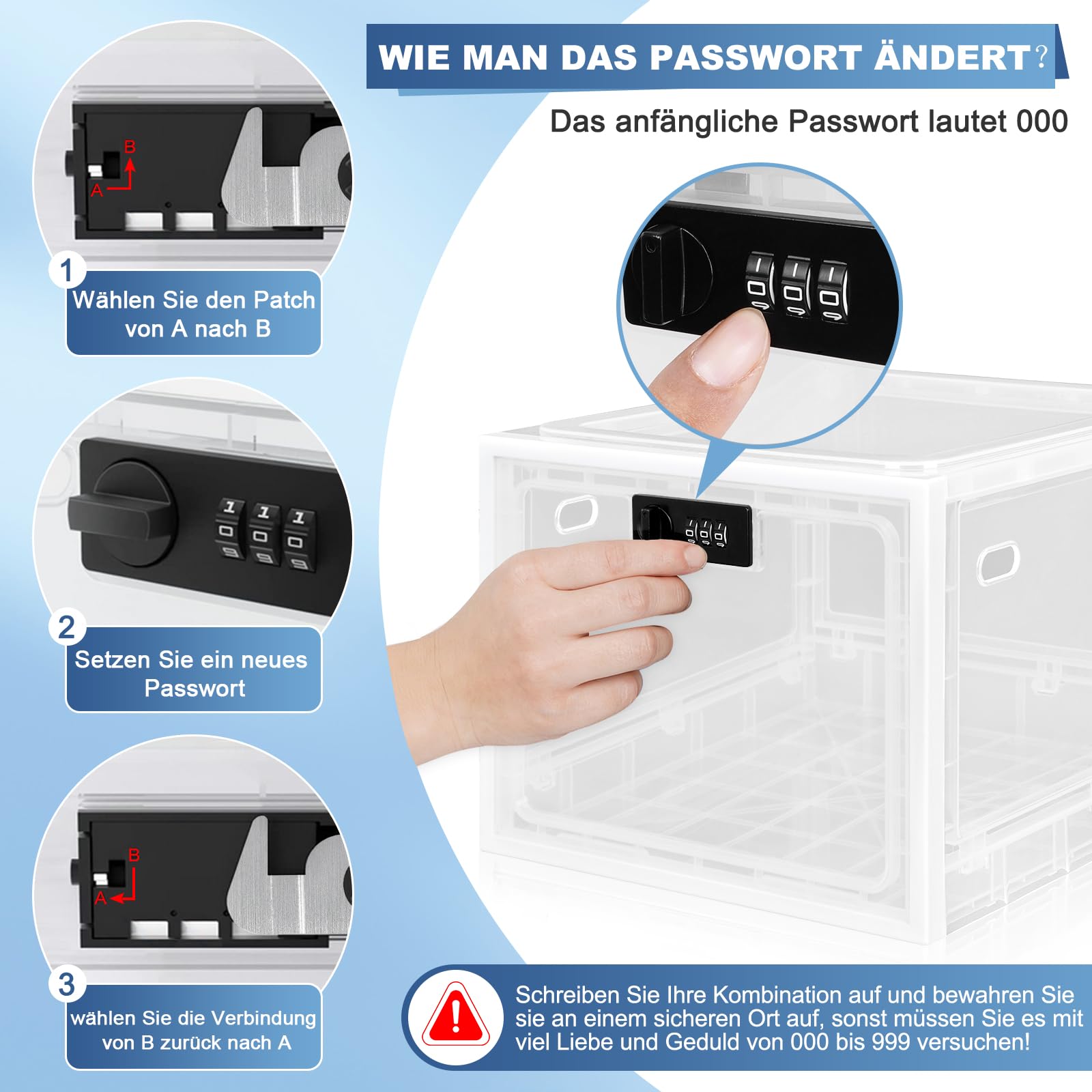 Gemaxvoled Abschließbare Box– Transparente Medikamentenbox zur Kindersicherung, Handy-Sperre & Snack-Kontrolle – BPA-freies Material, 12,6 Liter Fassungsvermögen, stapelbar & belüftet
