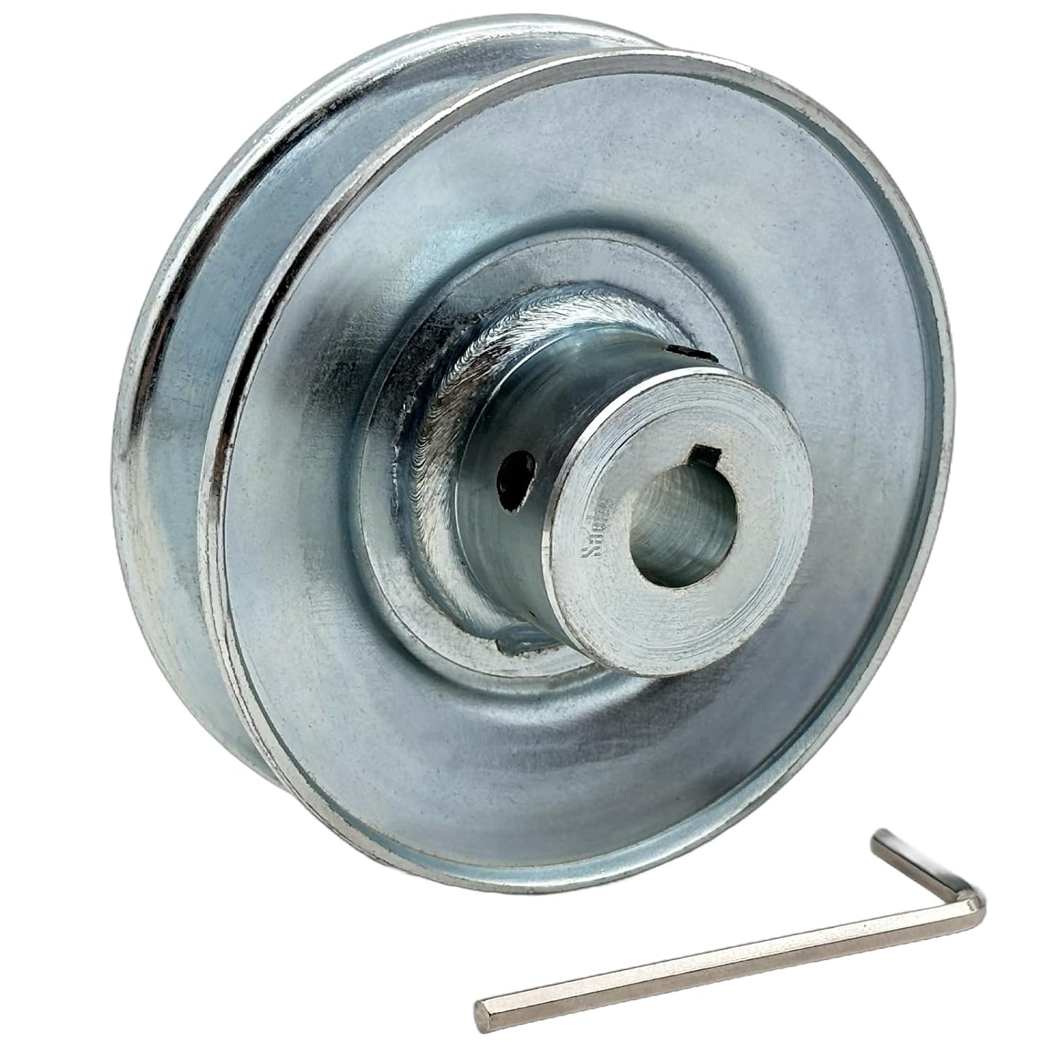 AB350-1/2 Single Groove Web Sheaves, v Belt Pulley 3.5" OD 1/2" bore,Motor Pulley Carbon Steel for A B 5L 4L V-Belts