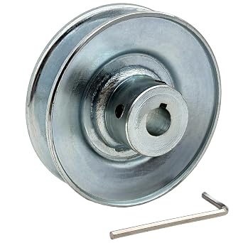 AB350-1/2 Single Groove Web Sheaves, v Belt Pulley 3.5" OD 1/2" bore,Motor Pulley Carbon Steel for A B 5L 4L V-Belts