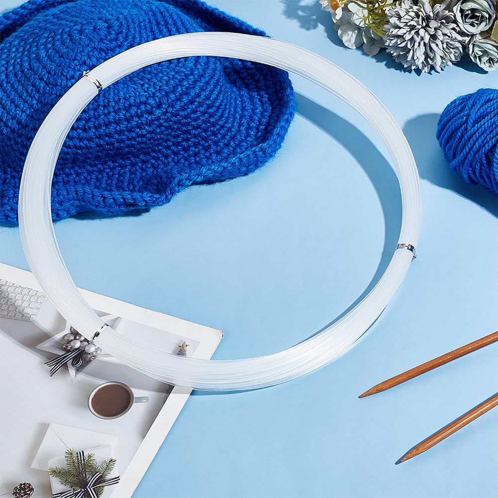 BENECREAT Hilo de Pescar de Nailon 35m, Línea Redonda Transparente, Línea Con Ala Viscoelástica para Pescar, Alas del Sombrero, Fabricación de Joyas, Diámetro: 1.5 mm