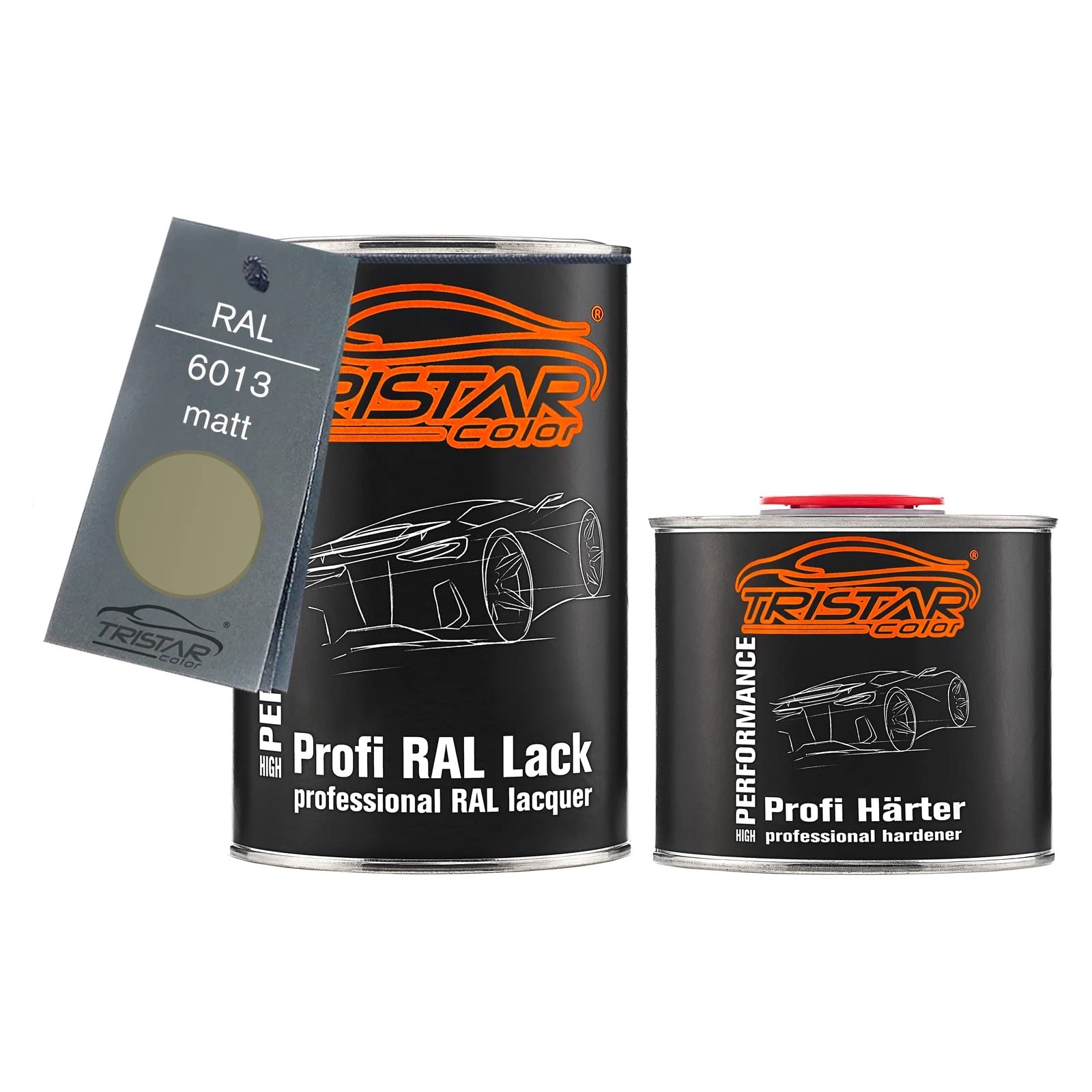 TRISTARcolor RAL 6013 Schilfgrün matt Lack Dose + Härter 1,5 L
