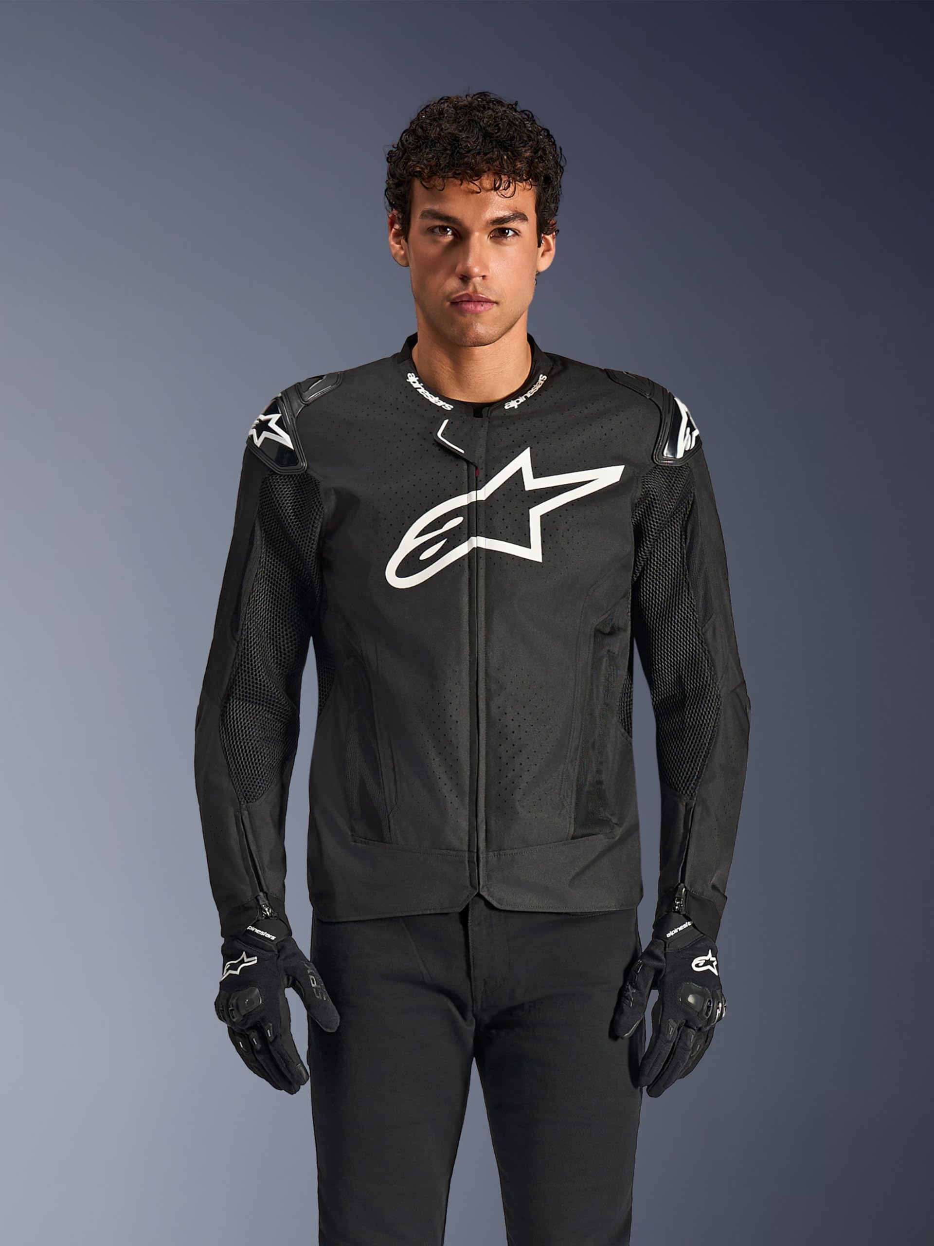 Alpinestars T-GP Air Giacca tessile da motocicletta perforata, nero, XL