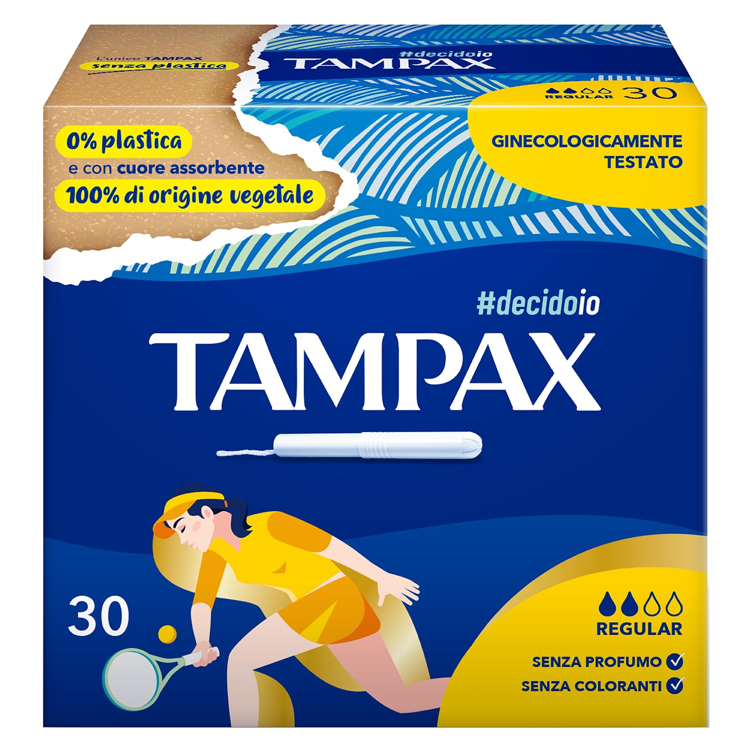 Tampax niebieskie pudełko regularne 30 x tampony z aplikatorem